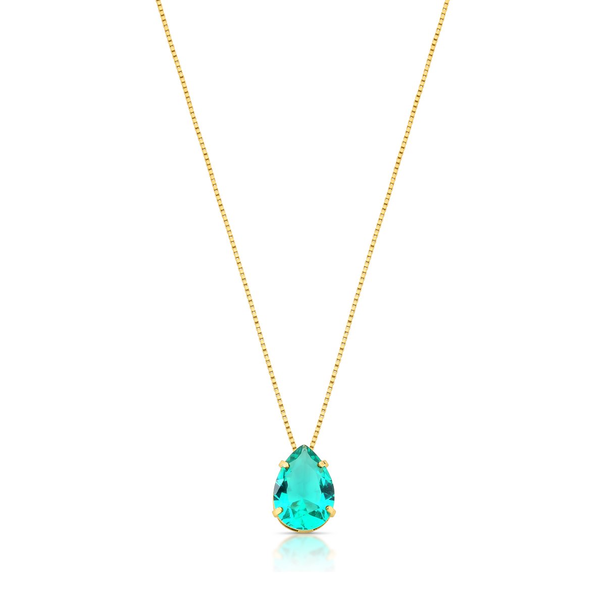 Conjunto Gota Folheado A Ouro Verde Escuro