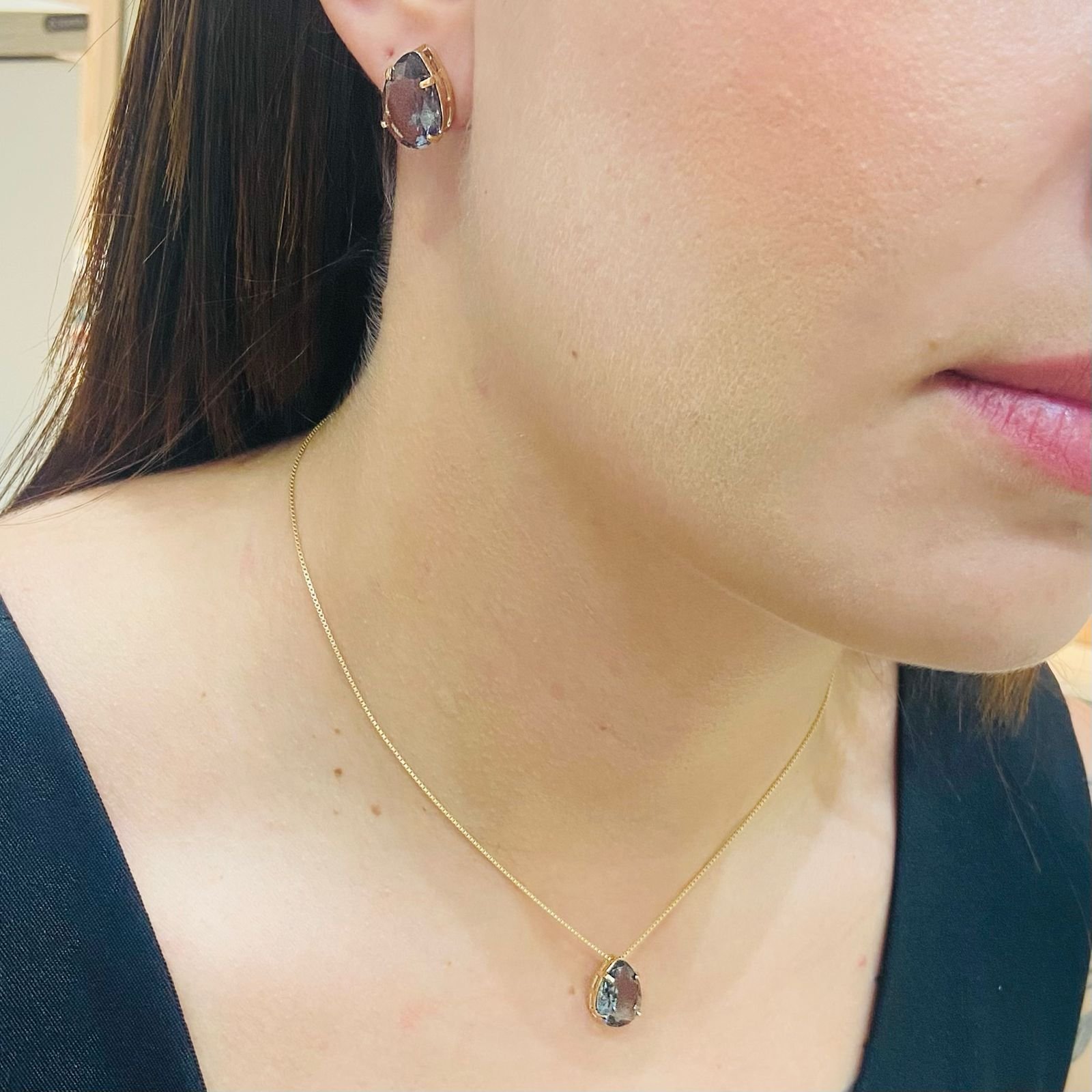 Conjunto Gota 10x14 Fumê