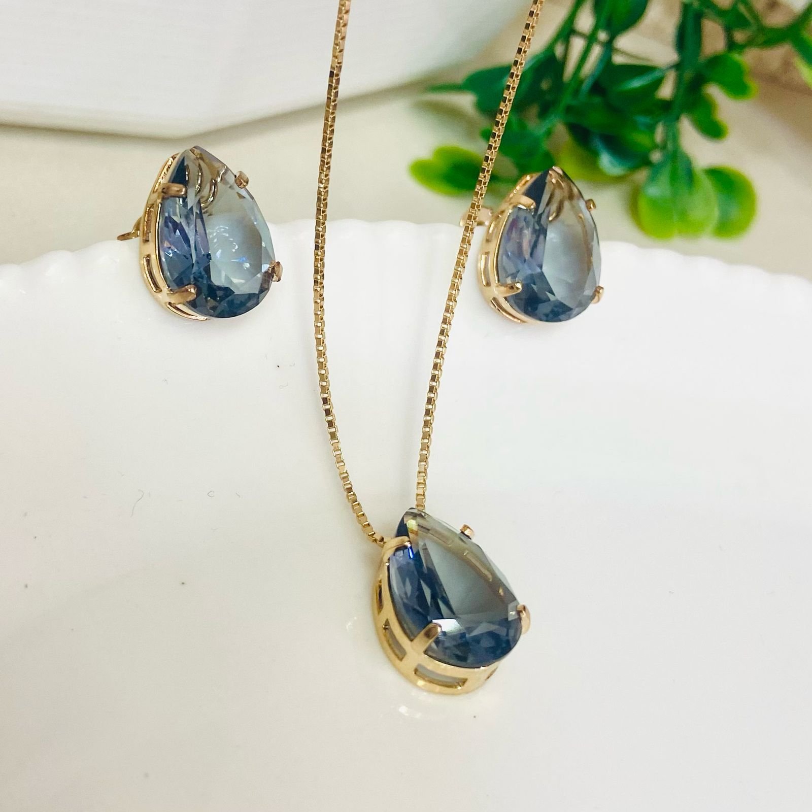 Conjunto Gota 10x14 Fumê