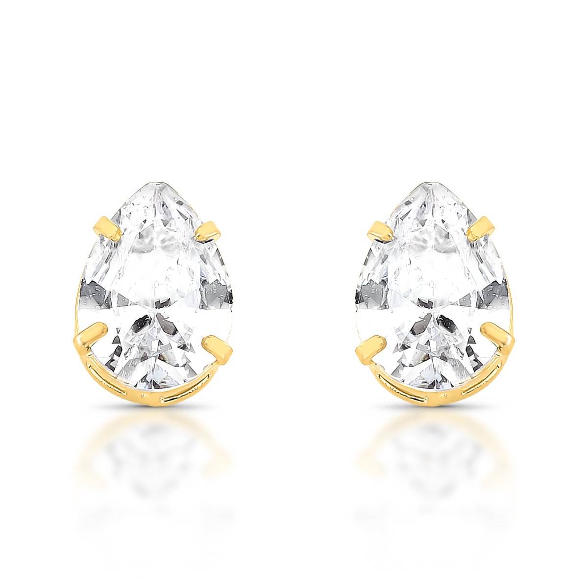 Conjunto Gota Folheado A Ouro Cristal