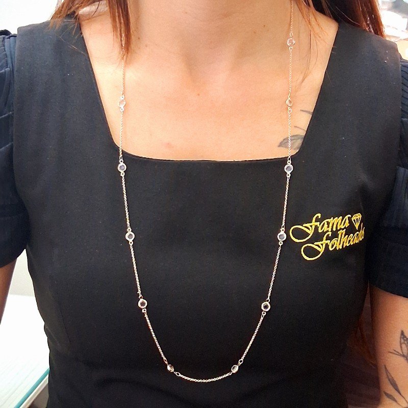 Colar Longo Folheado A Ouro