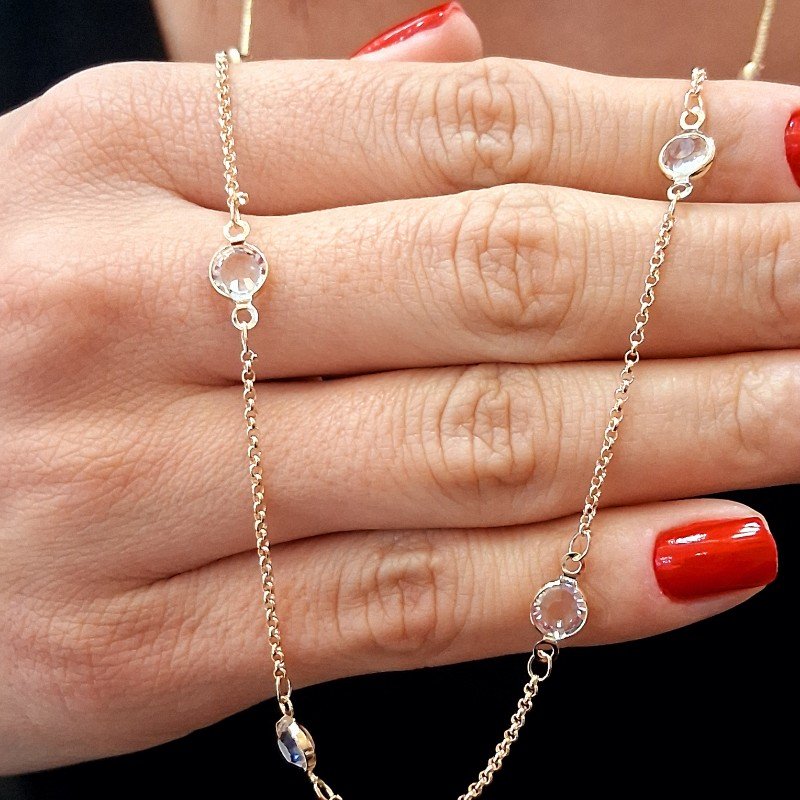 Colar Longo Folheado A Ouro