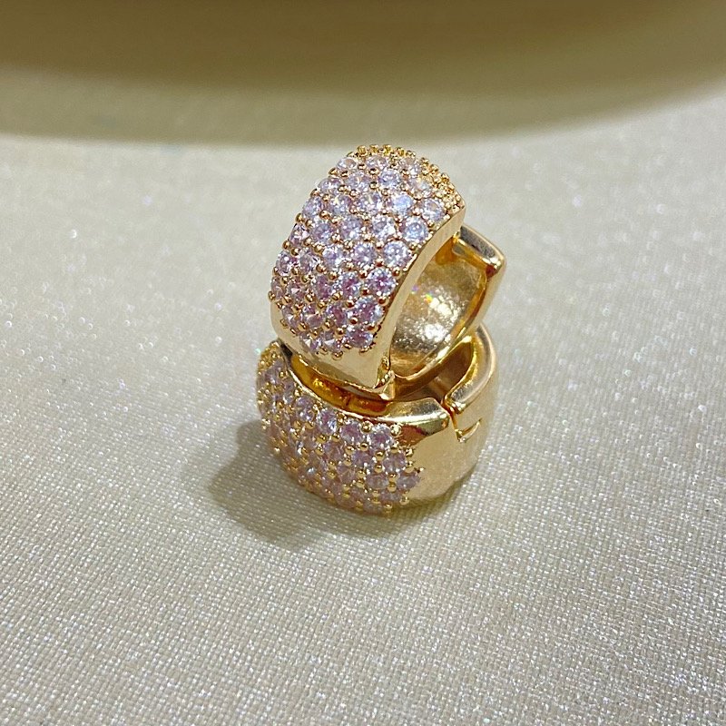 ARGOLA ZIRCONIA FOLHEADO A OURO