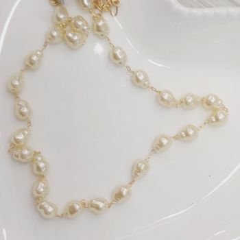 Chocker Perola Folheado A Ouro