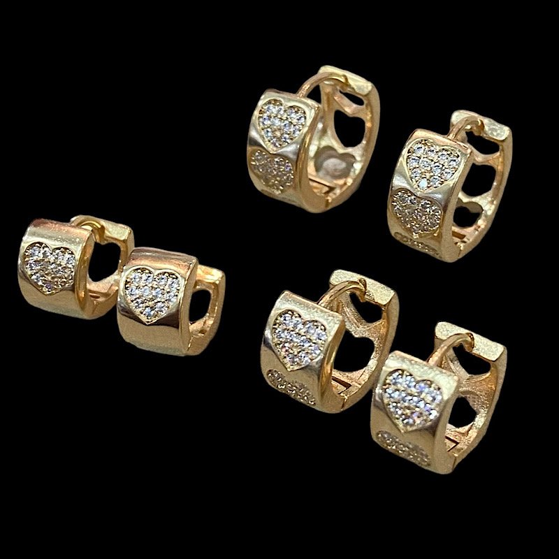 ARGOLA LARGA FOLHEADO A OURO KIT COM 3 PARES