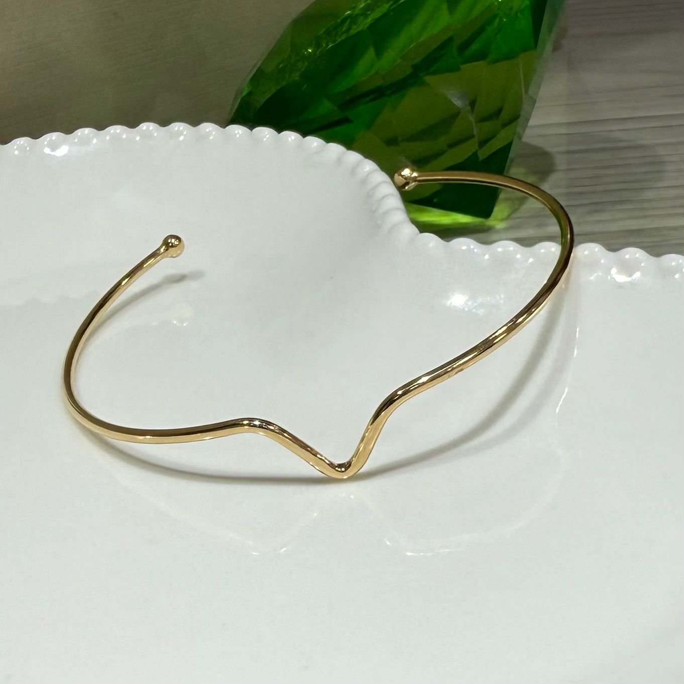 Bracelete Feminino Folheado A Ouro Delicado