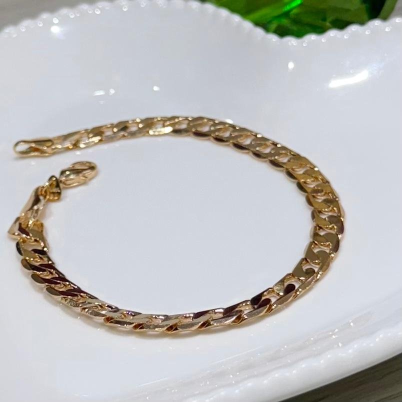 Pulseira Masculina Folheado A Ouro