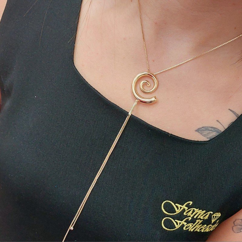 Colar Caracol Folheado A Ouro