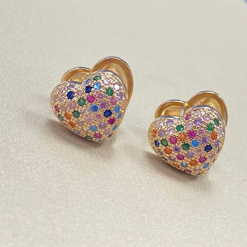 Argola Coração Articulada Zirconia