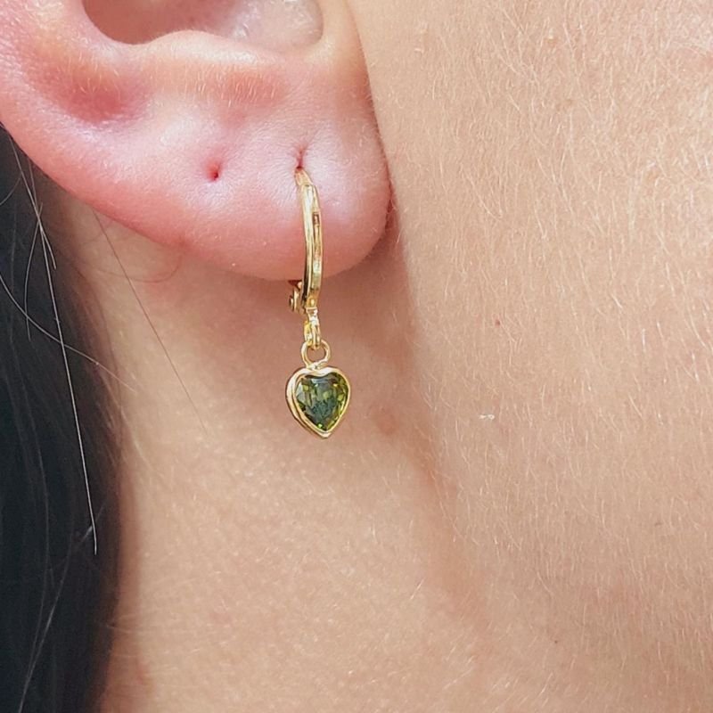 ARGOLA DE ZIRCONIA FOLHEADO / BANHADO A OURO