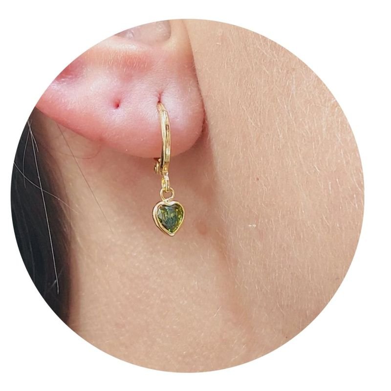ARGOLA DE ZIRCONIA FOLHEADO / BANHADO A OURO