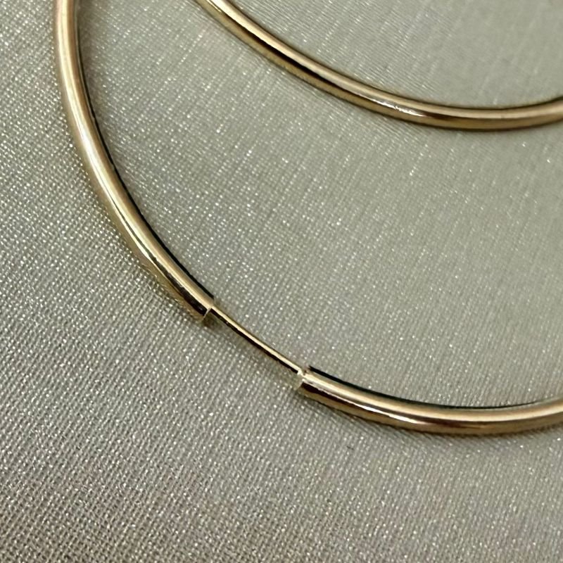 Brinco Argola Lisa Folheado A Ouro