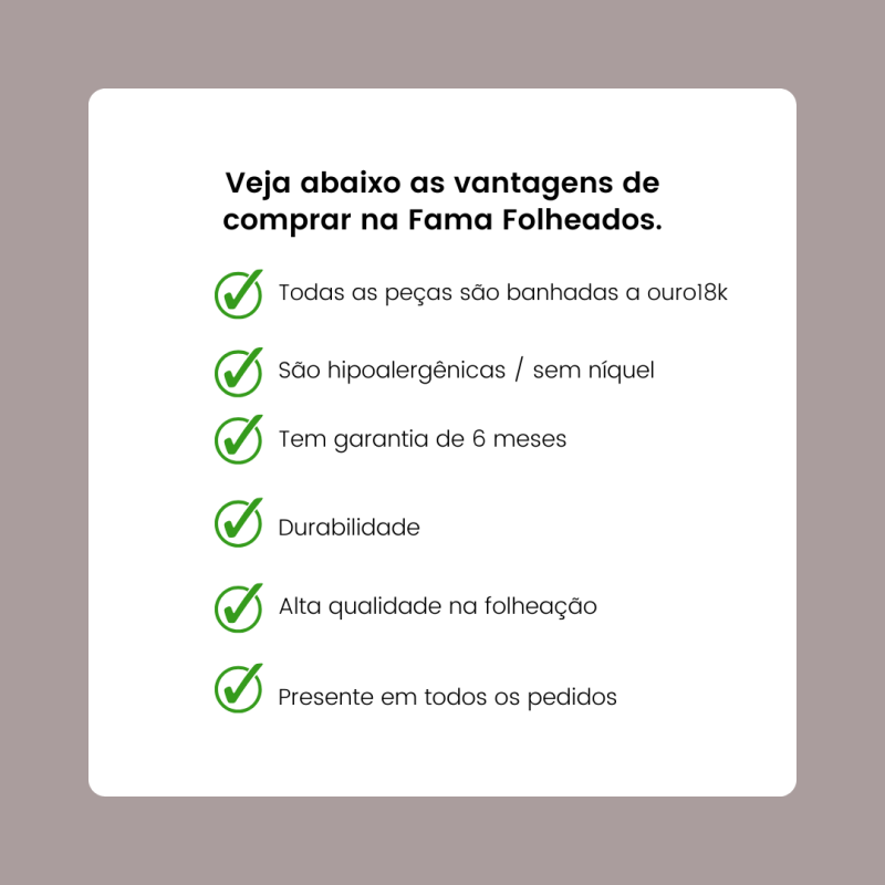 Brinco Trevo De Quatro Folhas Folheado A Ouro