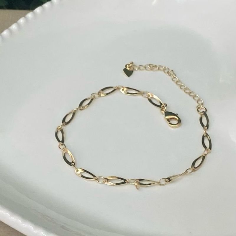 Pulseira Elos Folheado A Ouro