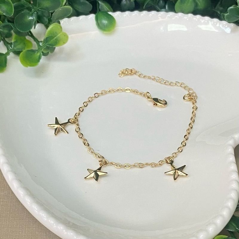 Pulseira Estrela Folheado A Ouro